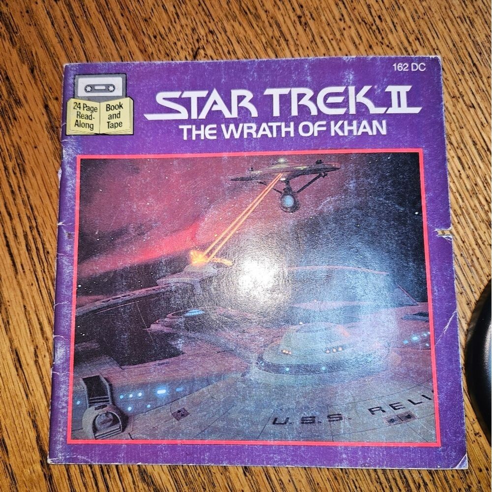 1983 Star Trek II Wrath‎ of Khan Vintage Read-Along Book Only Fair Condition
